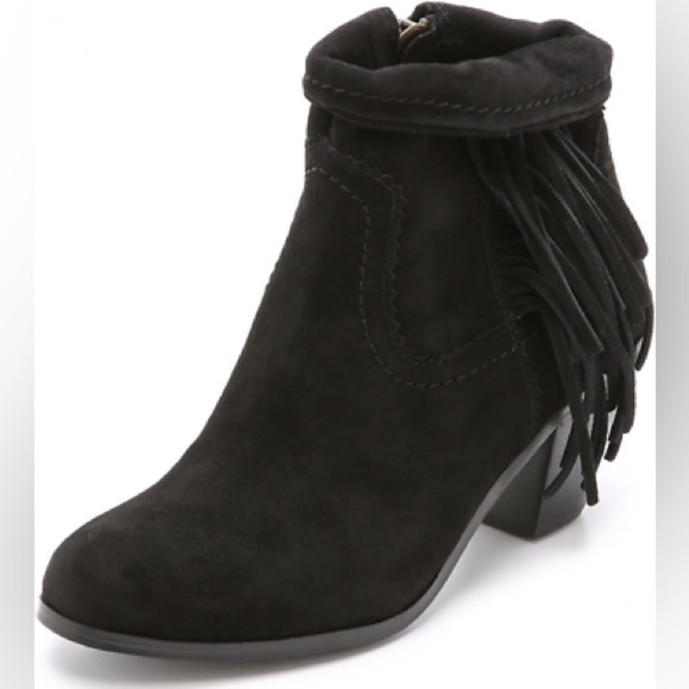 Sam Edelman Louie Fringe Suede Booties